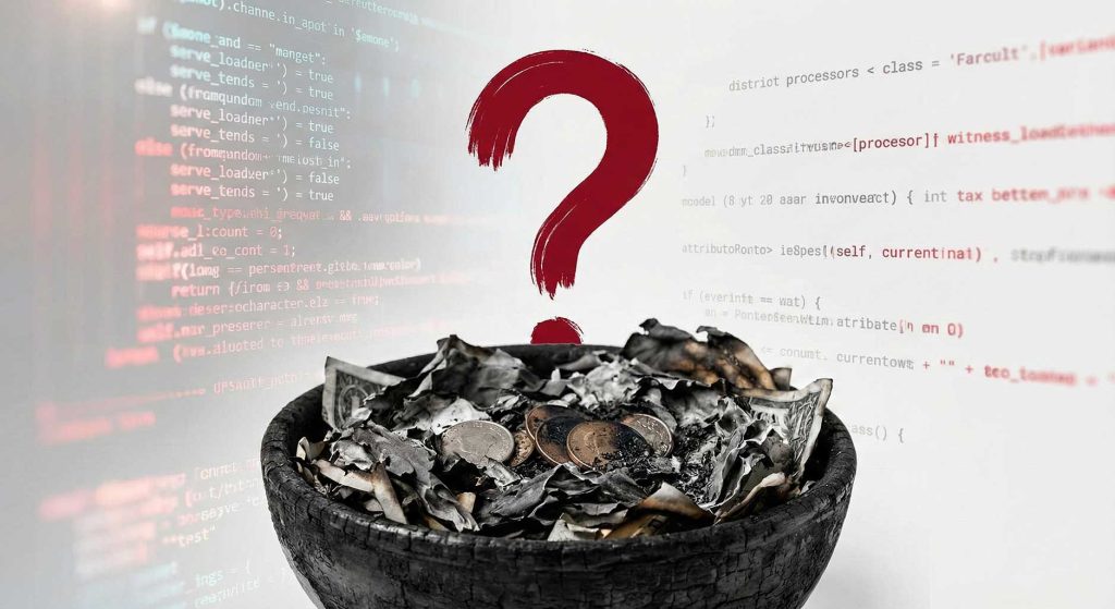 نمودار انتزاعی بودجه هدر رفته در طراحی سایت بدون استراتژی سئو.