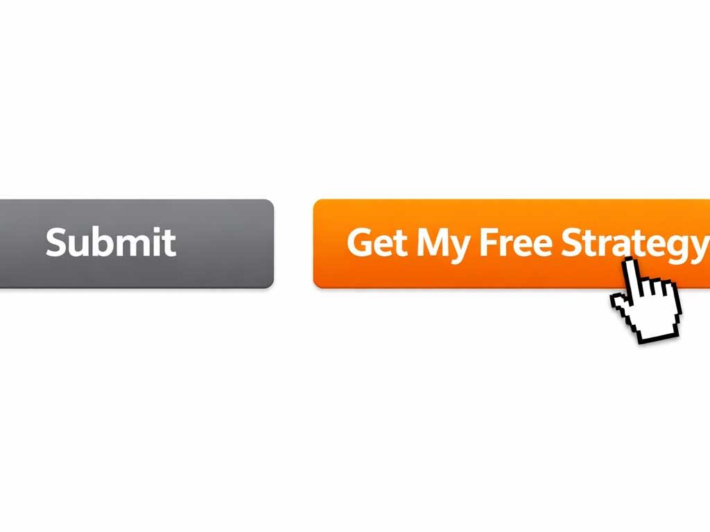 مقایسه دکمه فراخوان (CTA) ضعیف با دکمه جذاب و با نرخ کلیک بالا