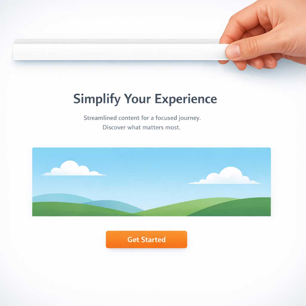 حذف منوی ناوبری در لندینگ پیج برای افزایش تمرکز کاربر و نرخ تبدیل